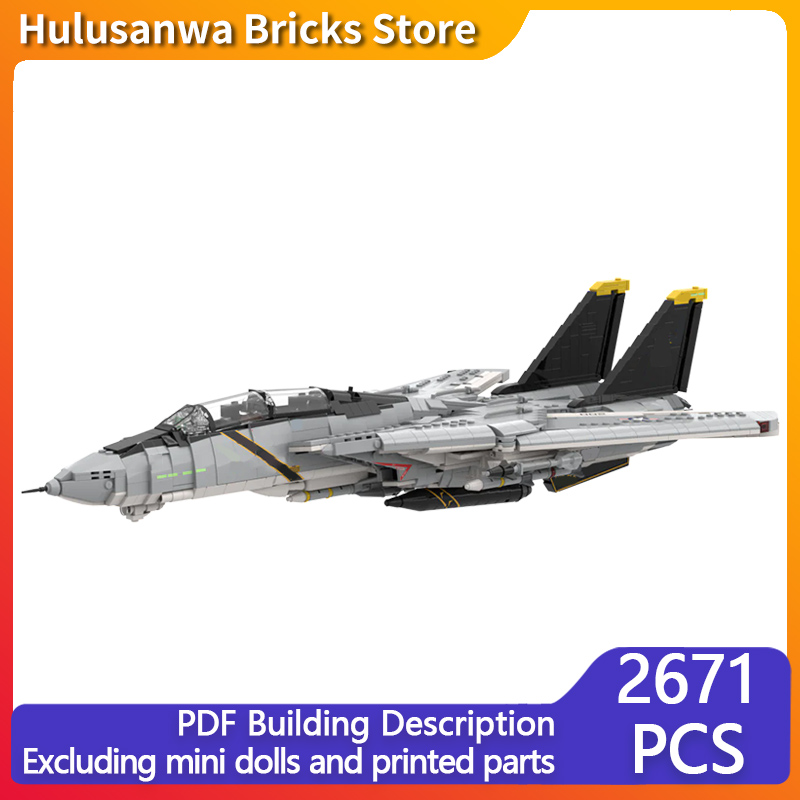 Heavy Equipment Game - Модель тяжелого истребителя F-14A, конструктор MOC,